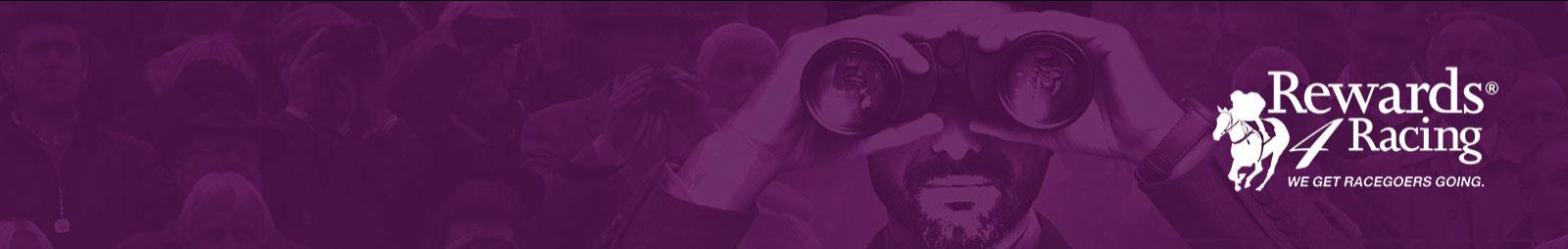 Promotional banner featuring Rewards 4 Racing logo.